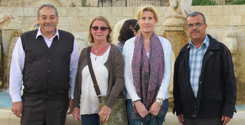 Personer på bild från vänster till höger Suleman Turkman, Eva Nowak, Maria Hallén, Hussein Maghrabi