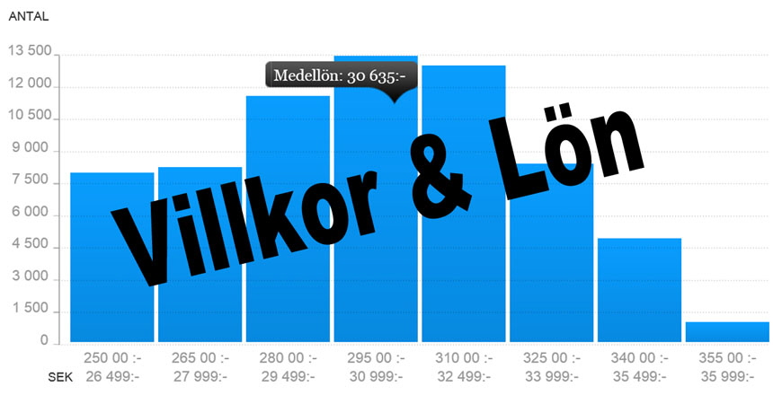 Tabell för medellönen för sjuksköterskor