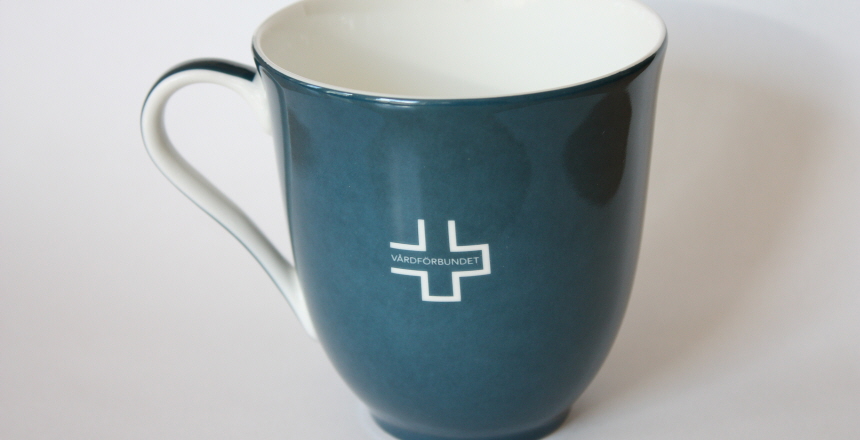 Blå kaffekopp
