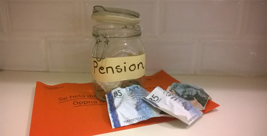 burk med pensionspengar
